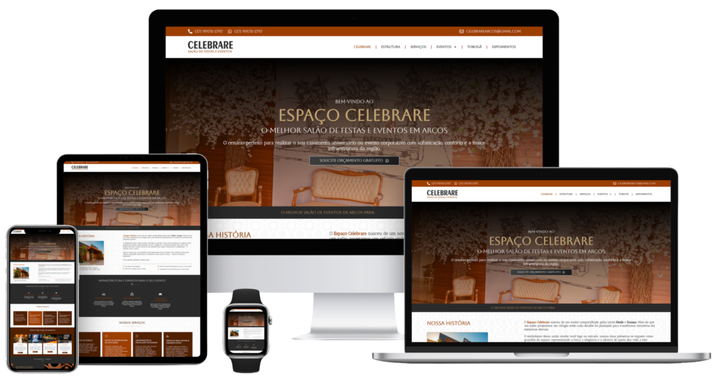 Site profissional para empresas em Arcos MG